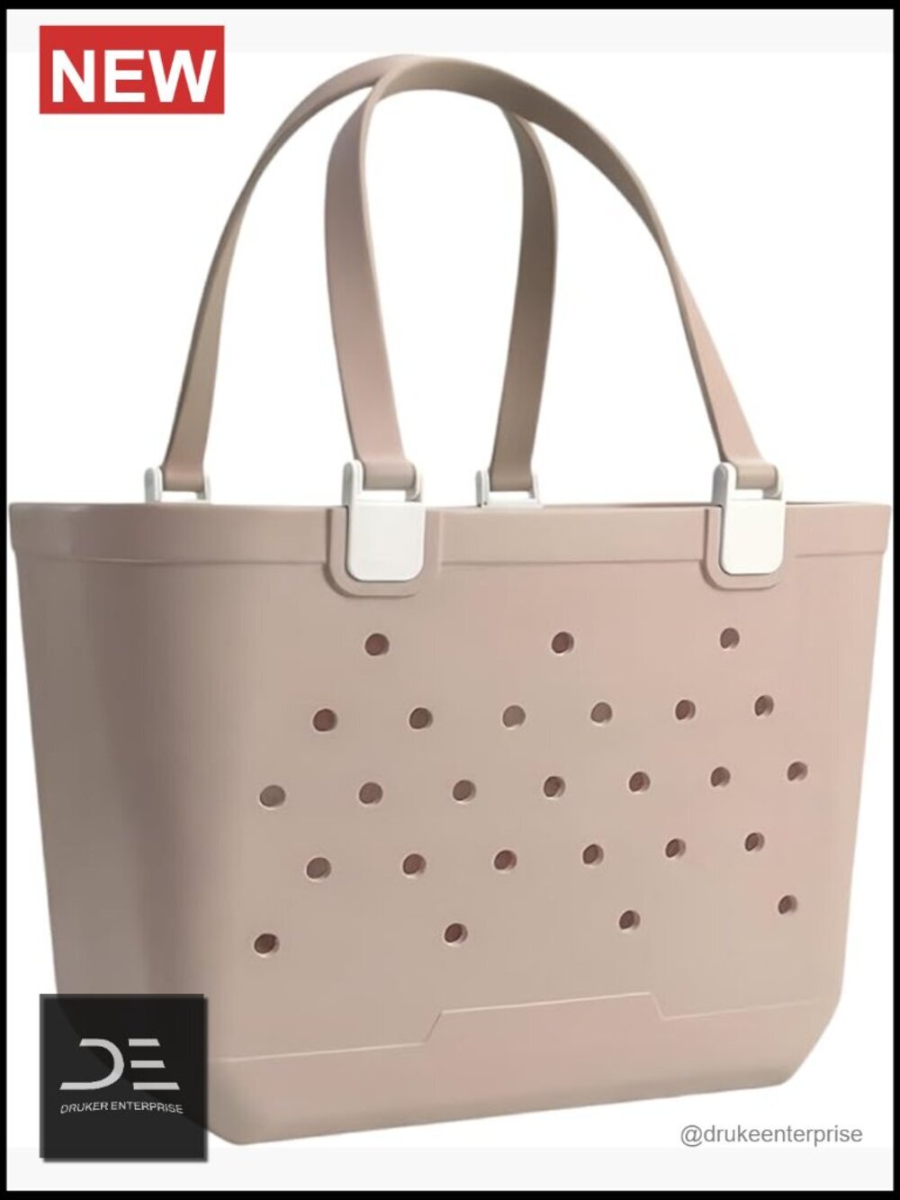 Large Waterproof Rubber Beach Tote Bag for Summer Travel